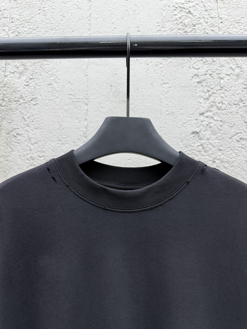 Balenciaga Loose Round Neck Monogram Drop Shoulder Long Sleeve T-Shirt 2