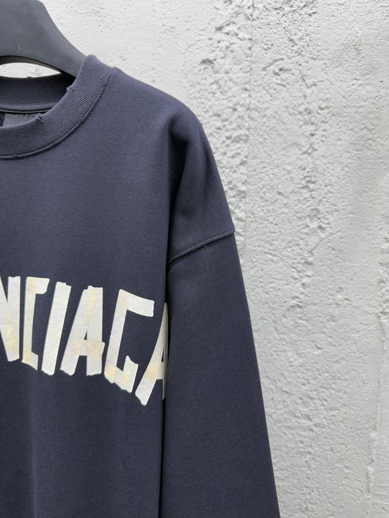 Balenciaga Gum Tape Alphabet Logo Print Round Neck Long Sleeve 4