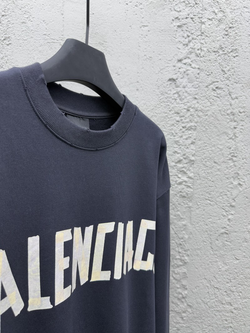 Balenciaga Gum Tape Alphabet Logo Print Round Neck Long Sleeve 7