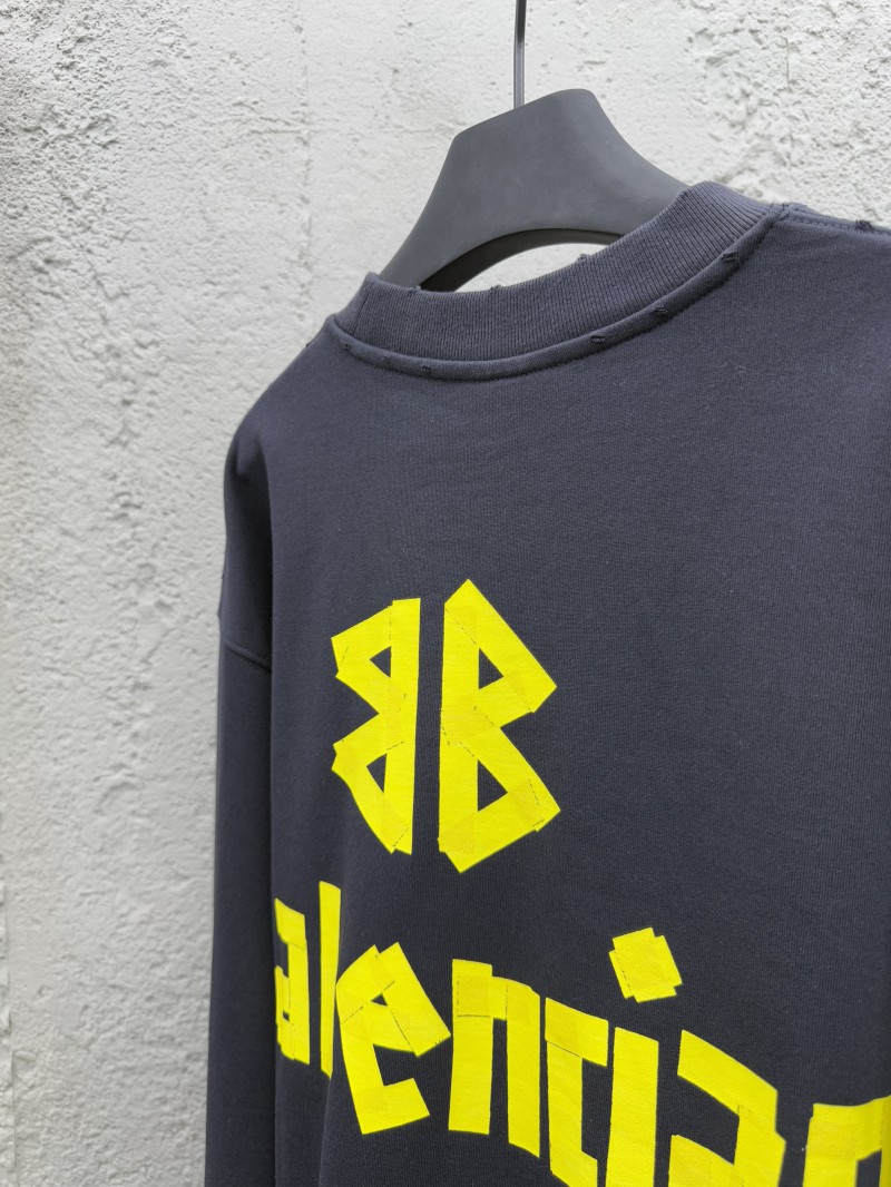 Balenciaga Gum Tape Alphabet Logo Print Round Neck Long Sleeve 8