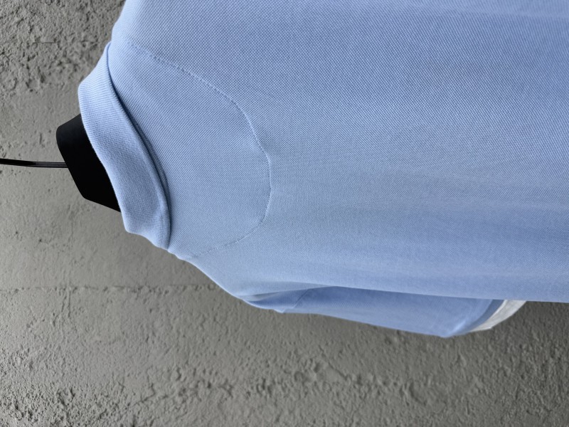 Prada Plain Knit False Two Piece Short Sleeve Polo Shirt 2 8