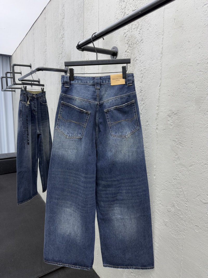 Balenciaga jeans embroidered denim pants 1