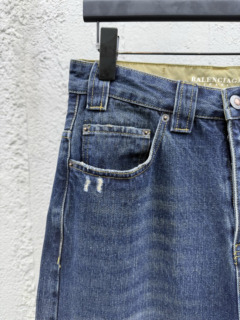 Balenciaga jeans embroidered denim pants 3