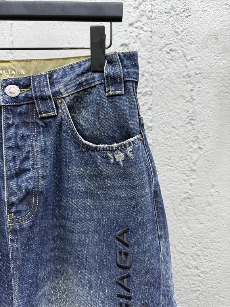 Balenciaga jeans embroidered denim pants 4