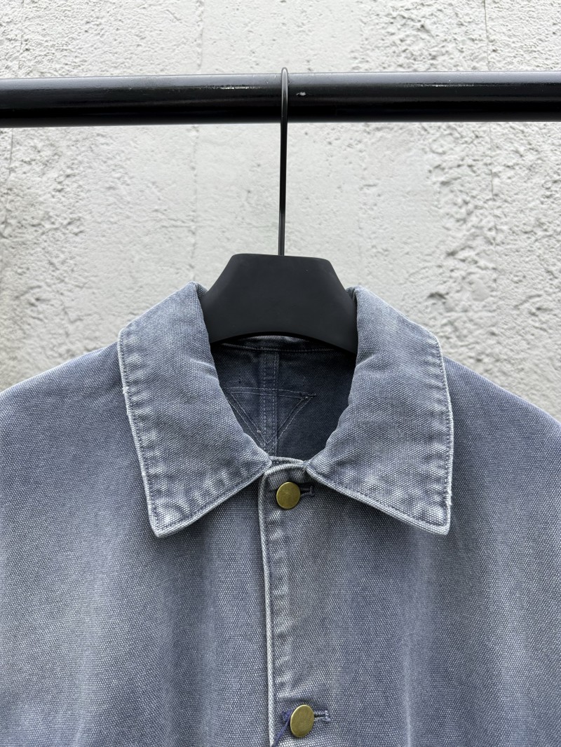 Prada Distressed Ice Blue Four-Pocket Work Jacket 2