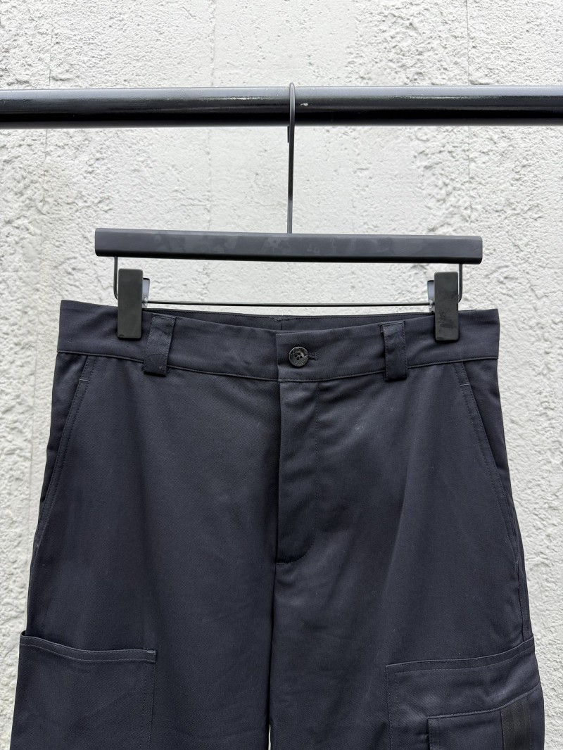 LV Solid Color Letter Embroidery Casual Workwear Pants 1 2