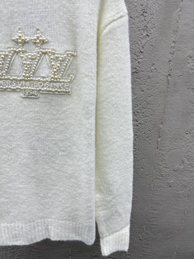 LV Embroidered Pearl Logo Knit Sweater 6