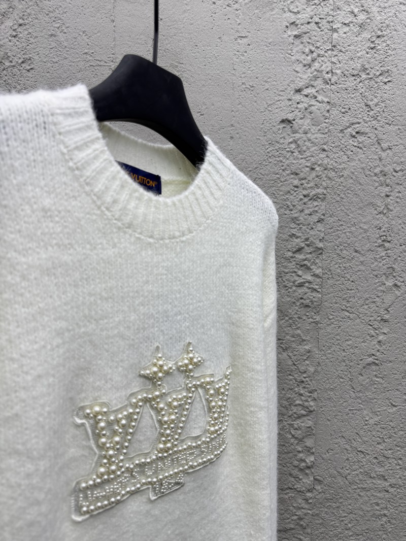 LV Embroidered Pearl Logo Knit Sweater 7