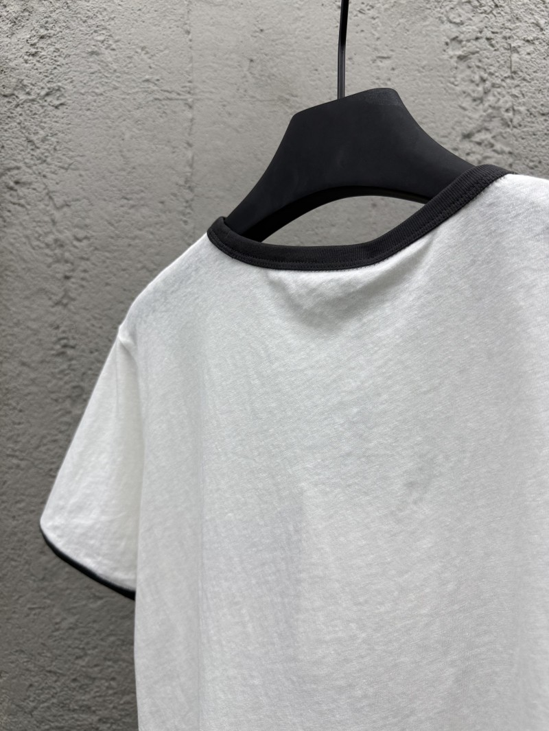 Dior cotton knit round neck printed short sleeve shirt 8