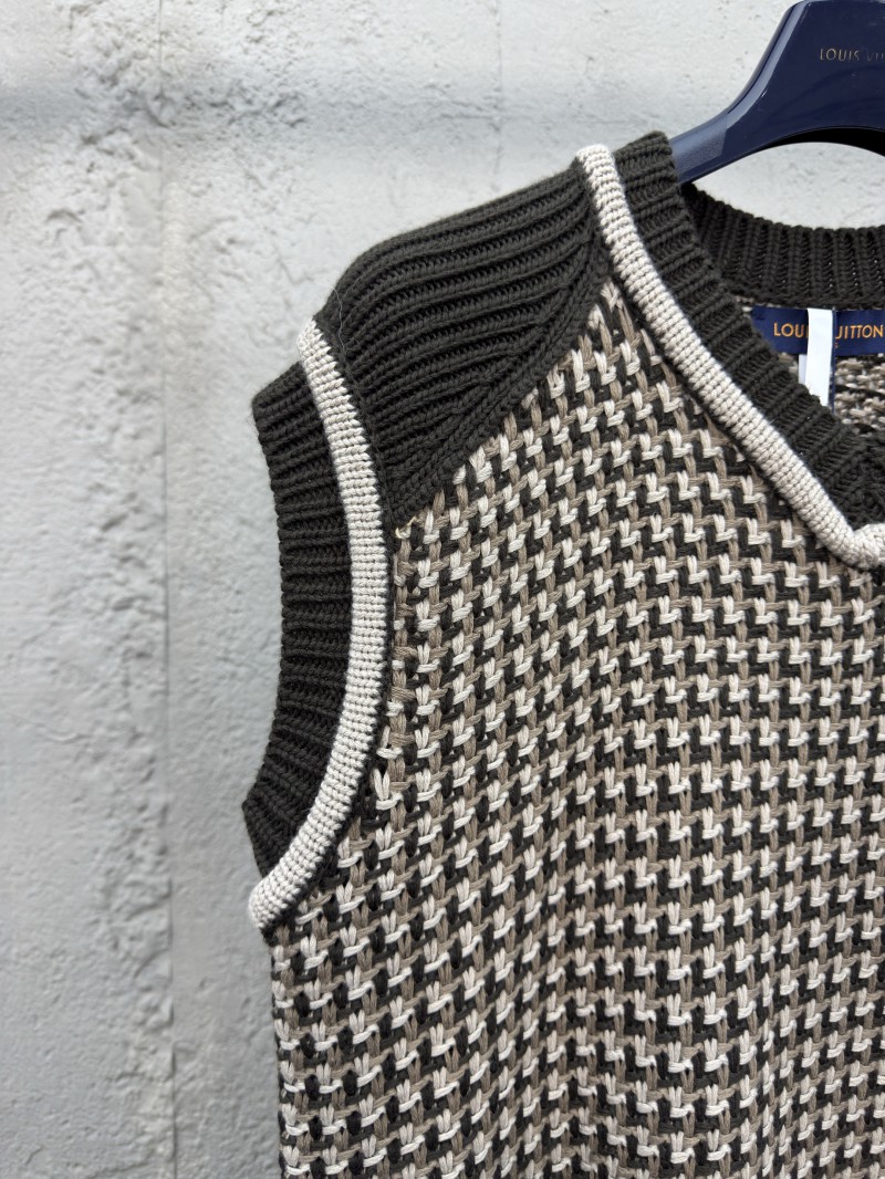 LV jacquard cotton knit vest 3