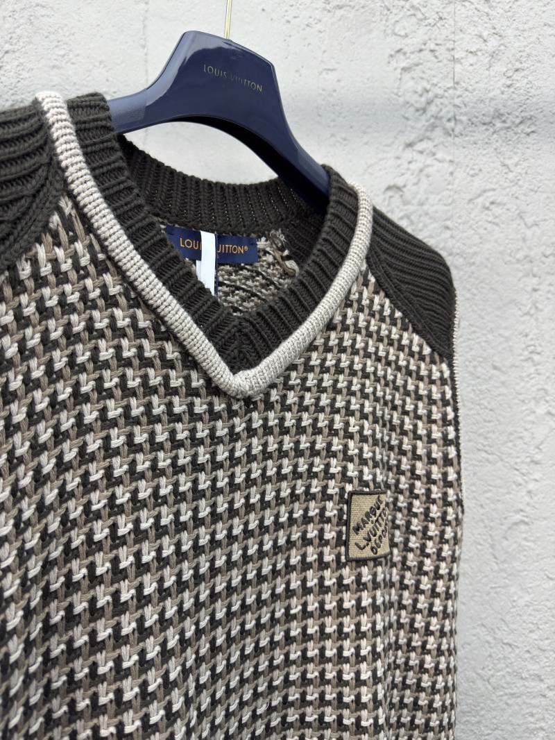 LV jacquard cotton knit vest 7