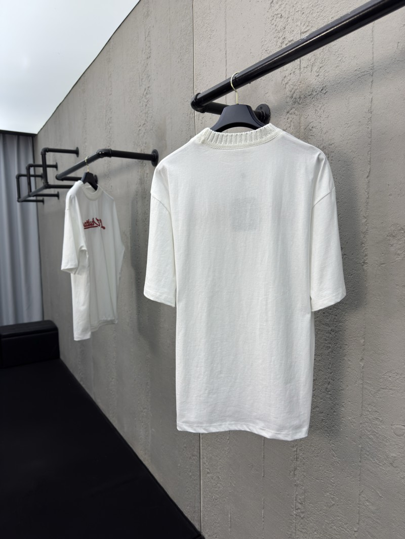 LV letter embroidered ribbed short sleeve 1