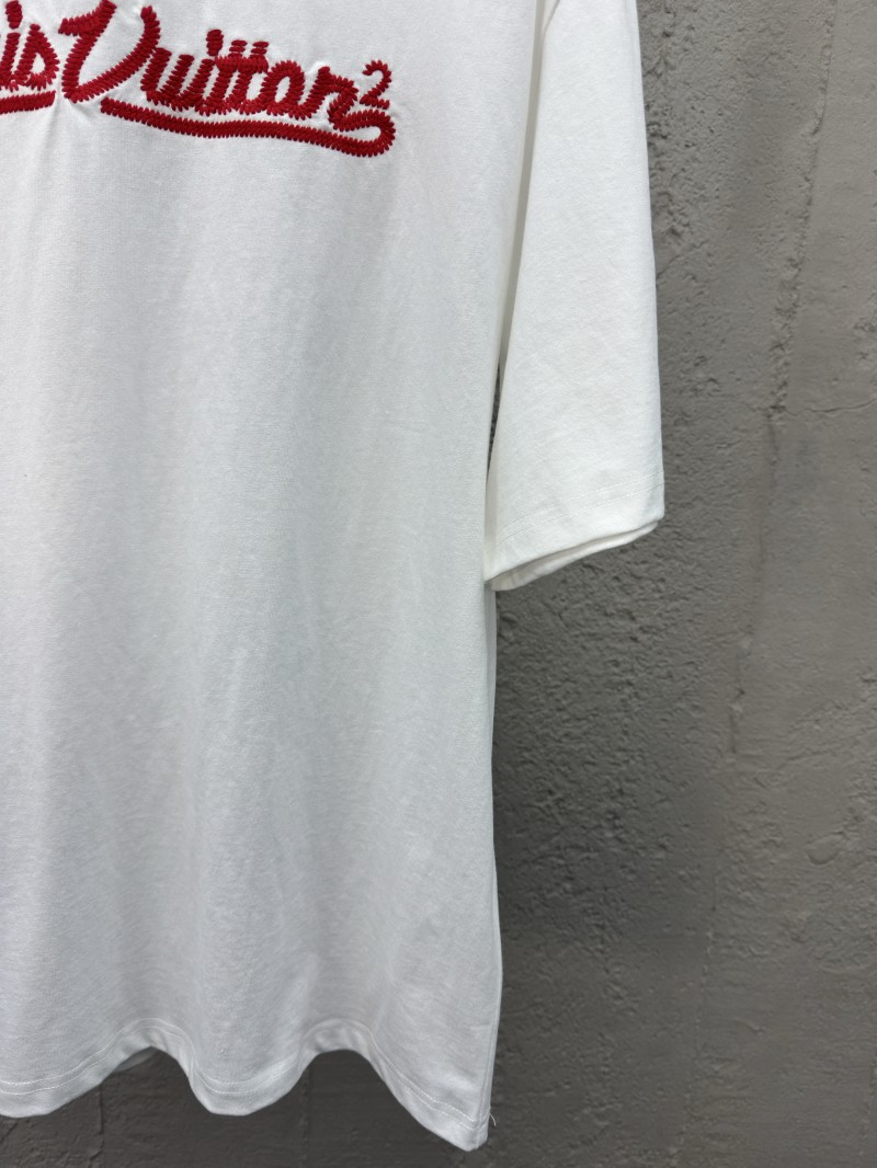 LV letter embroidered ribbed short sleeve 6