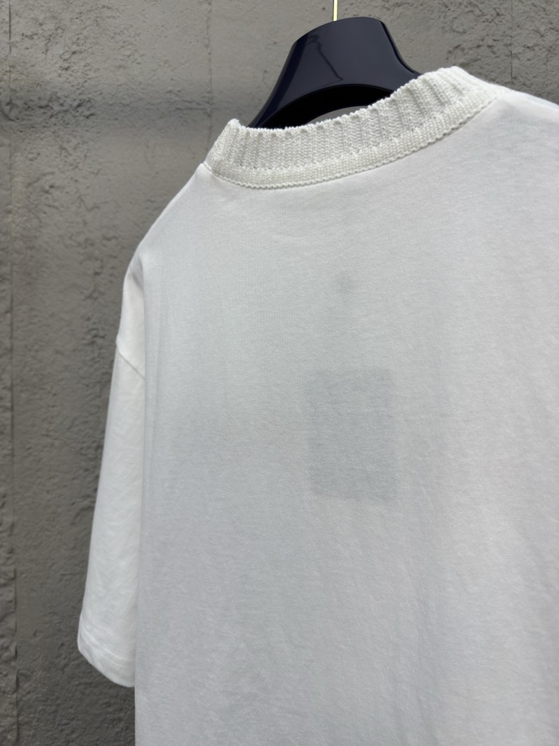 LV letter embroidered ribbed short sleeve 8