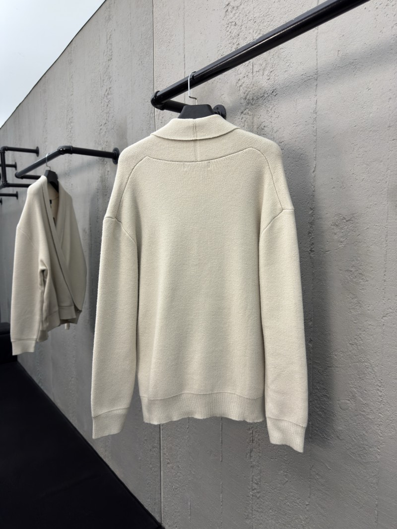 LV Hand-stitched logo wool cardigan 1