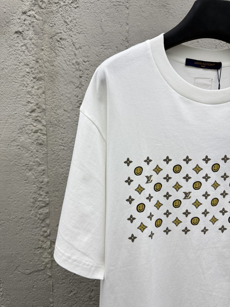 LV brand logo print round neck short sleeve T-shirt 3