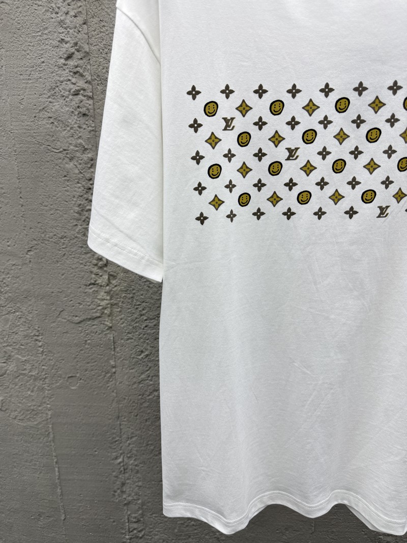 LV brand logo print round neck short sleeve T-shirt 5