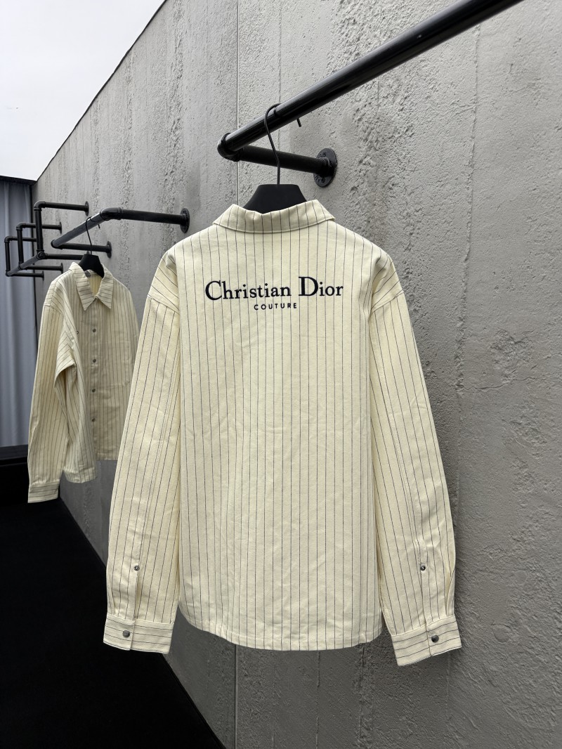 Dior herringbone striped embroidered shirt 1
