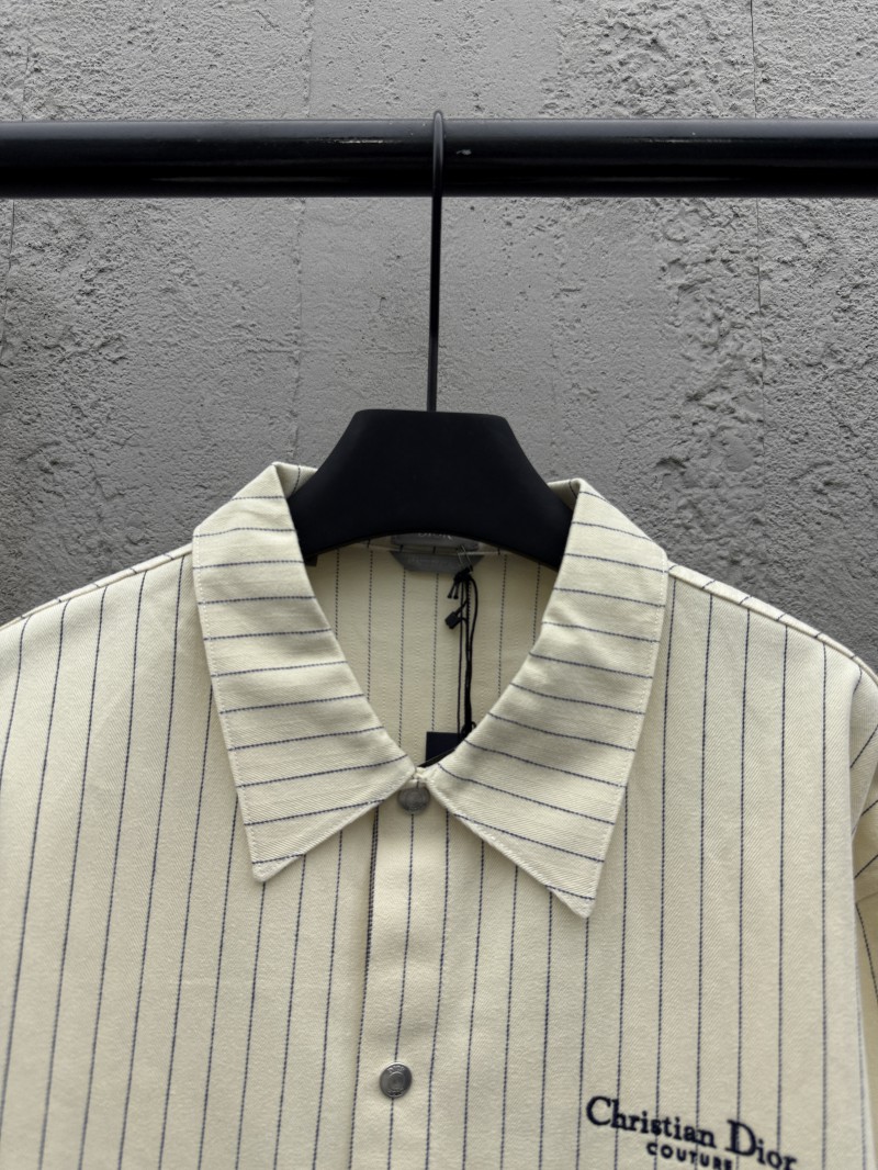 Dior herringbone striped embroidered shirt 2