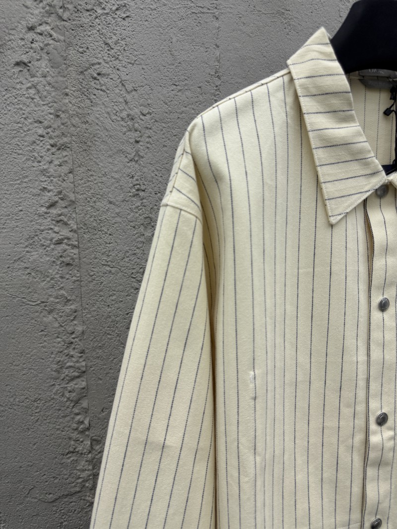Dior herringbone striped embroidered shirt 3