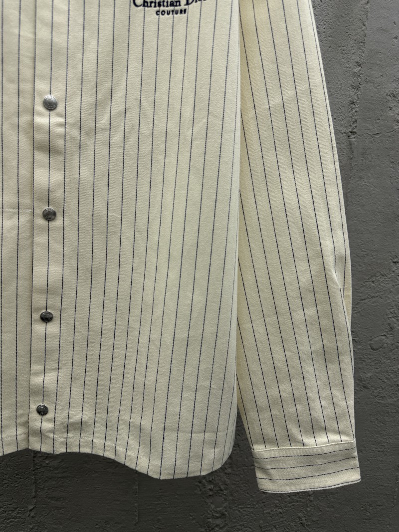Dior herringbone striped embroidered shirt 6