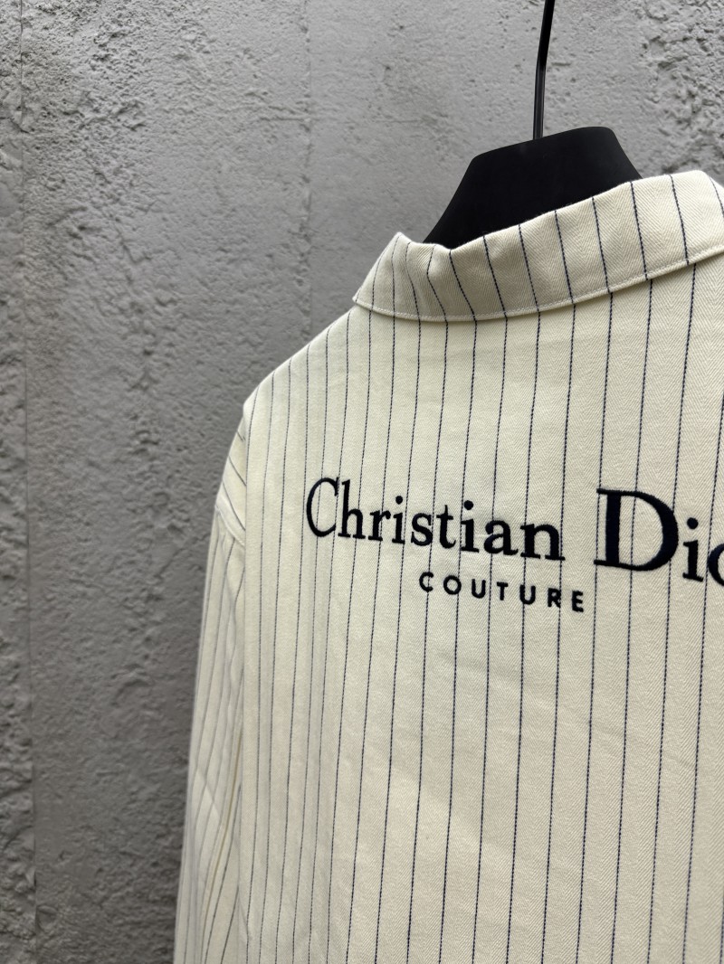Dior herringbone striped embroidered shirt 8