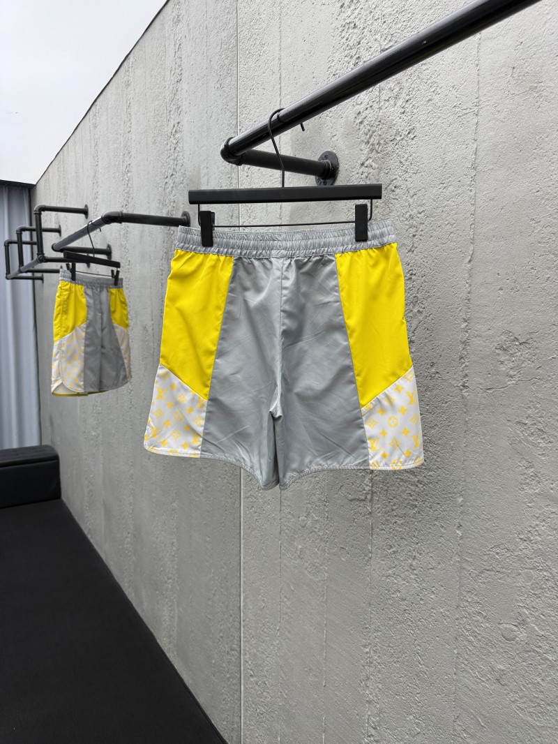 LV Printed Elastic Waistband Casual Shorts 1