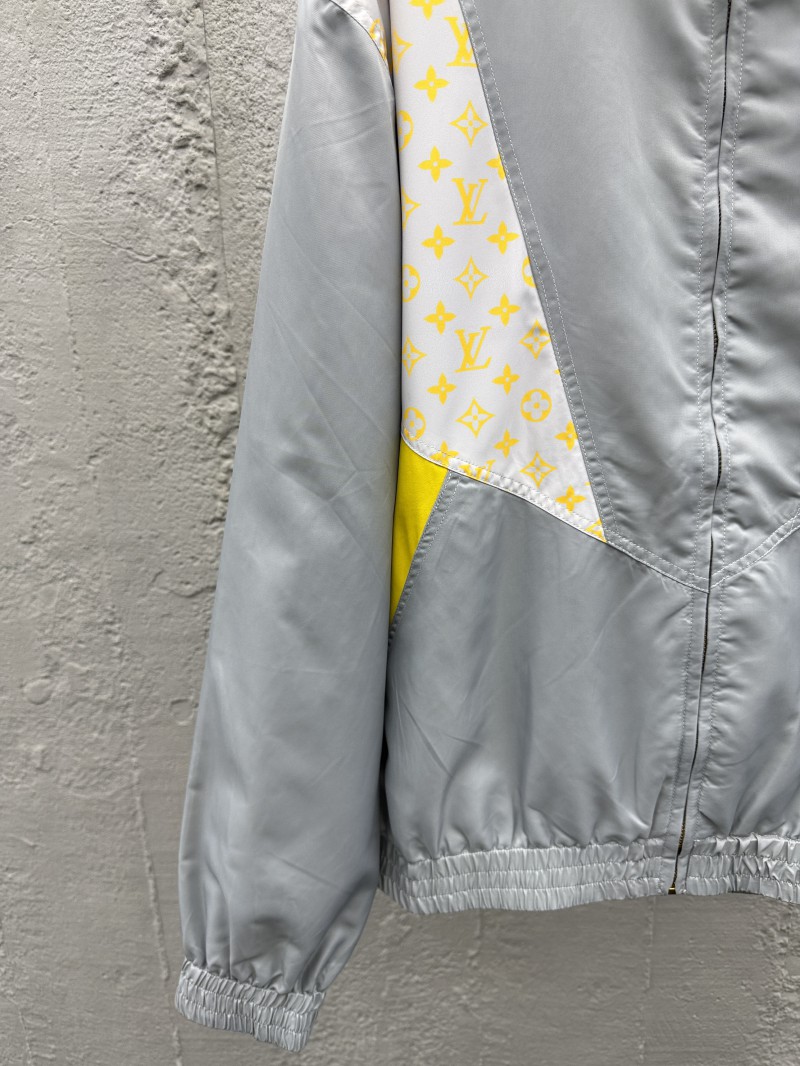 LV Color-blocked High-neck Zipper Jacket Coat 5