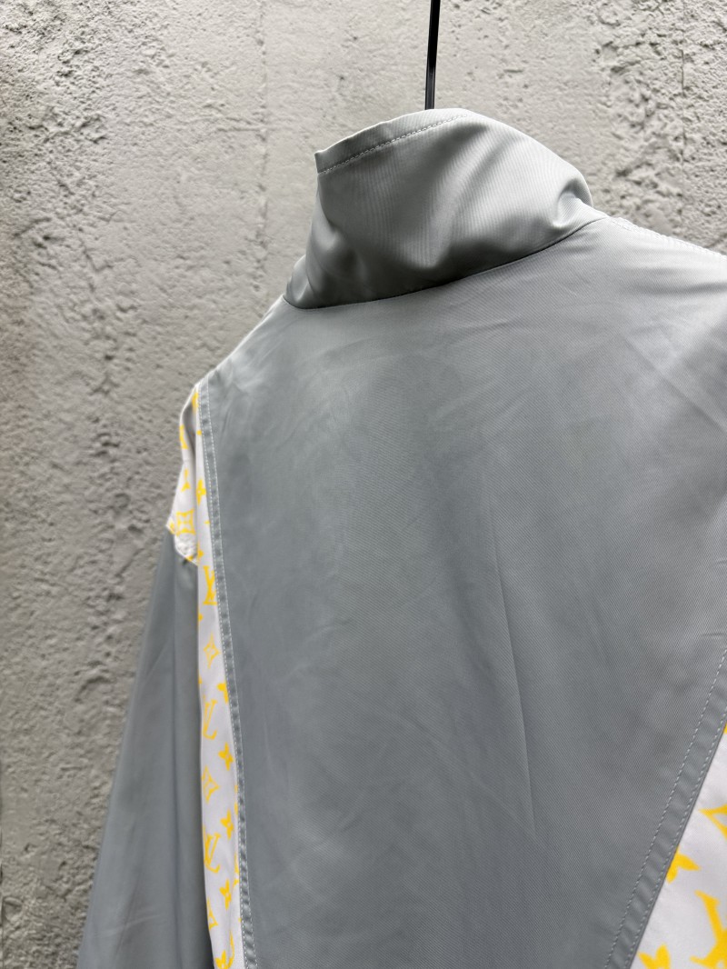 LV Color-blocked High-neck Zipper Jacket Coat 8