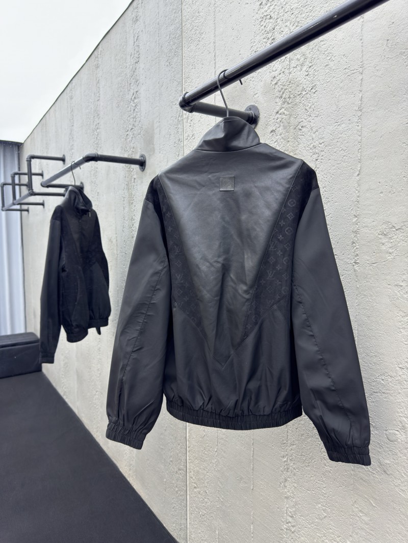 LV Patchwork Leather Jacquard Jacket 1