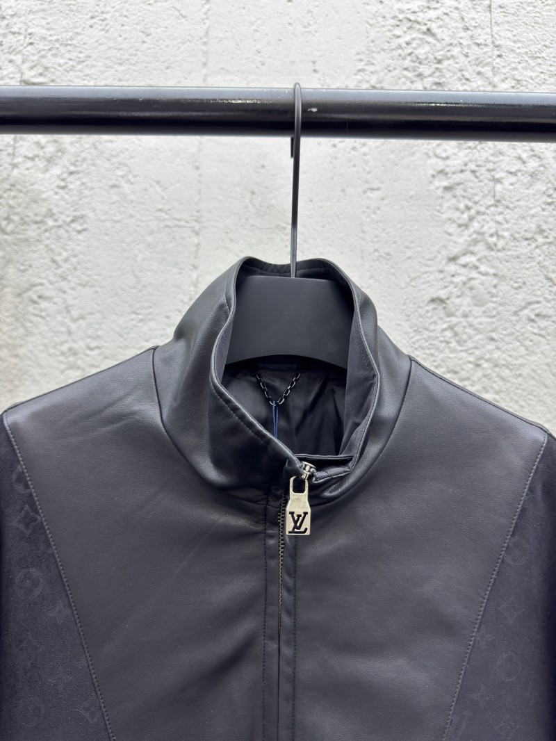 LV Patchwork Leather Jacquard Jacket 2