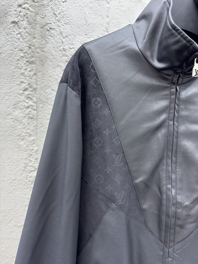 LV Patchwork Leather Jacquard Jacket 3