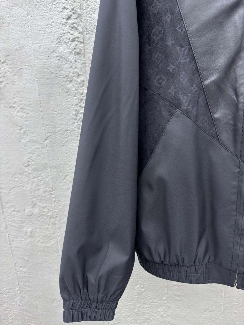 LV Patchwork Leather Jacquard Jacket 5