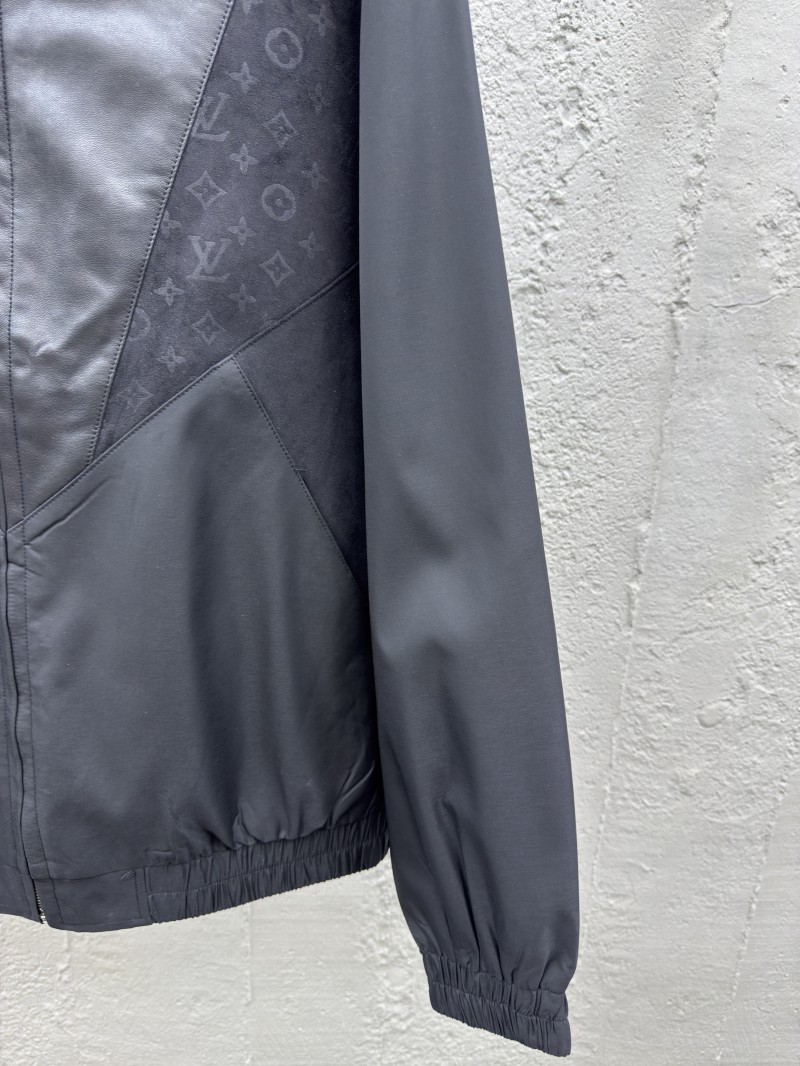 LV Patchwork Leather Jacquard Jacket 6