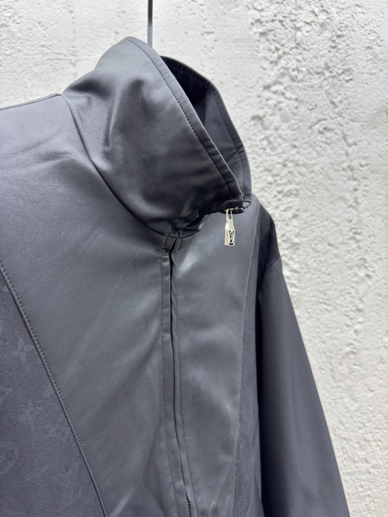 LV Patchwork Leather Jacquard Jacket 7