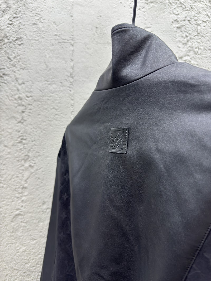 LV Patchwork Leather Jacquard Jacket 8