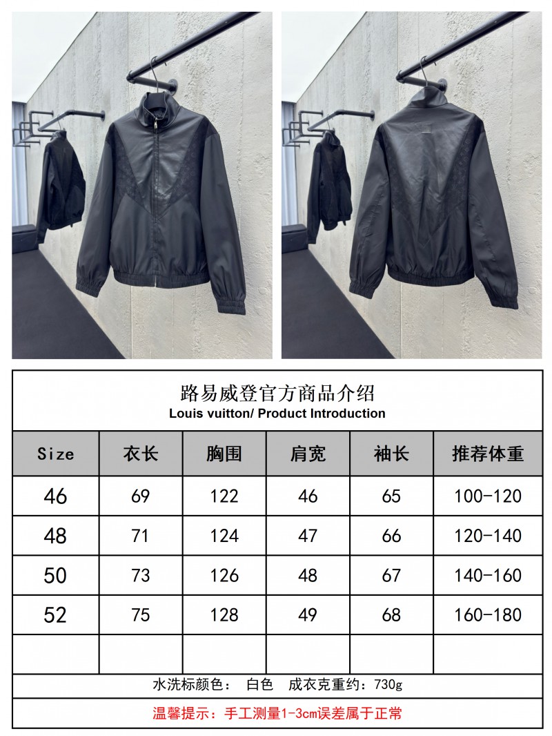 LV Patchwork Leather Jacquard Jacket 9