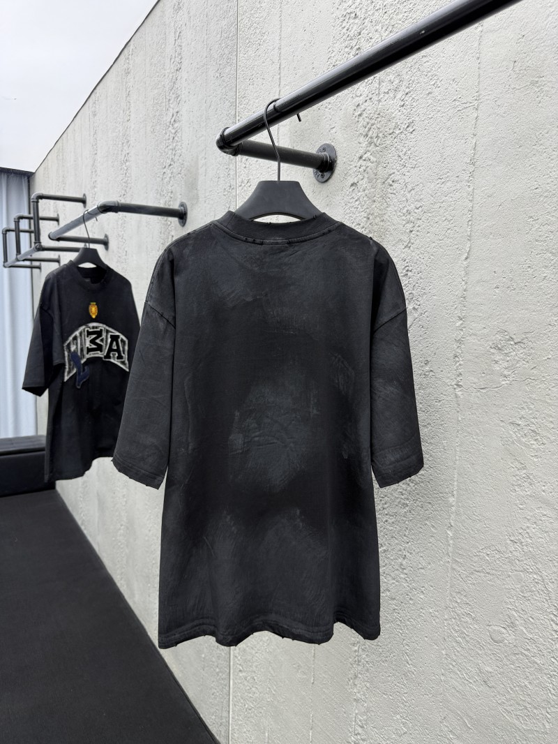 Balenciaga letter embroidered round neck short sleeve T-shirt 1