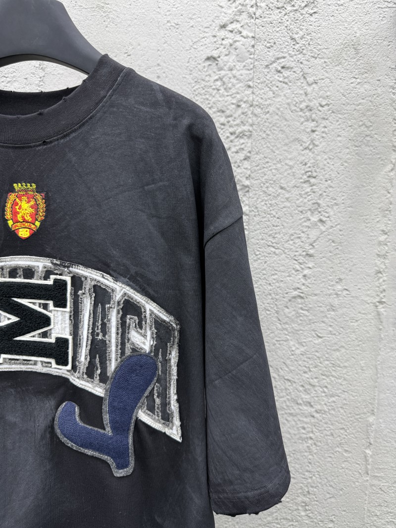 Balenciaga letter embroidered round neck short sleeve T-shirt 4