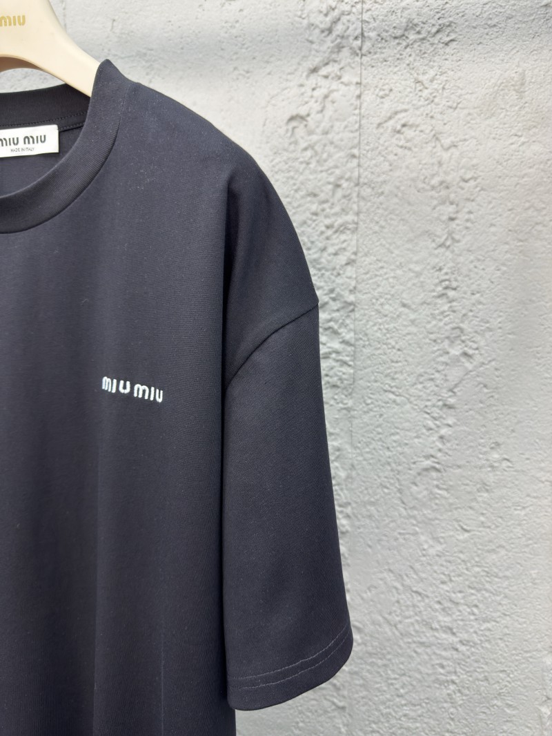 Miu Miu Embroidered Letter Short Sleeve 1 4