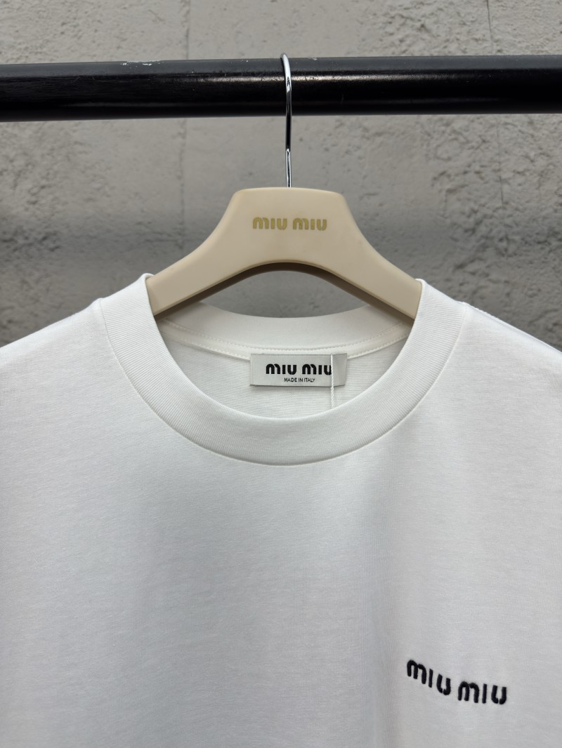 Miu Miu Embroidered Letter Short Sleeve 2 2