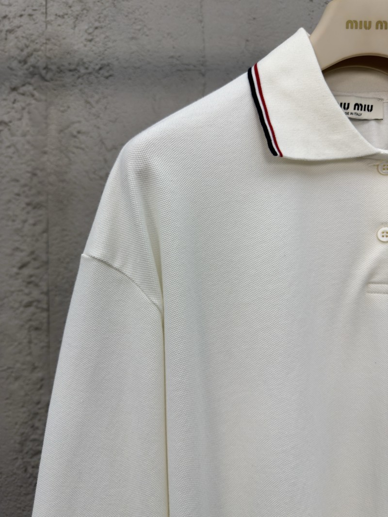 Miu Miu Collared Striped Polo Shirt 3