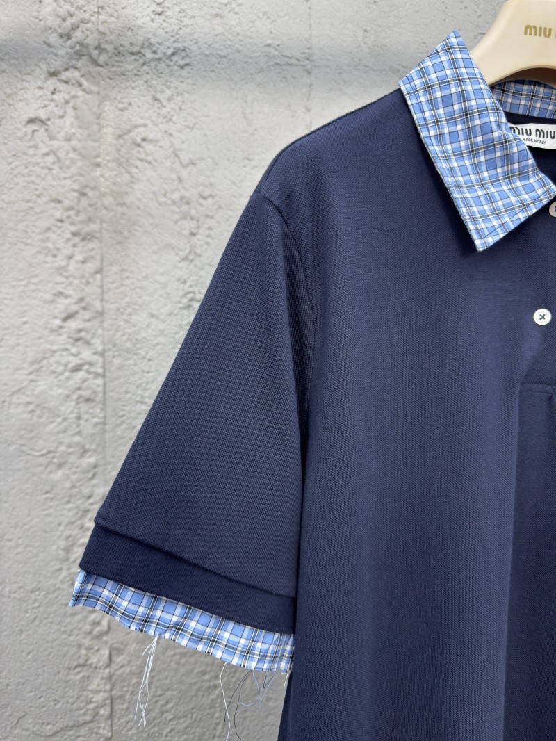 Miu Miu Checkered Logo Polo Shirt 3
