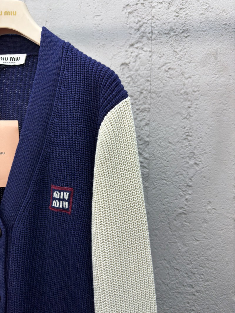 Miu Miu Wool Blend Patchwork Knitted Cardigan 4