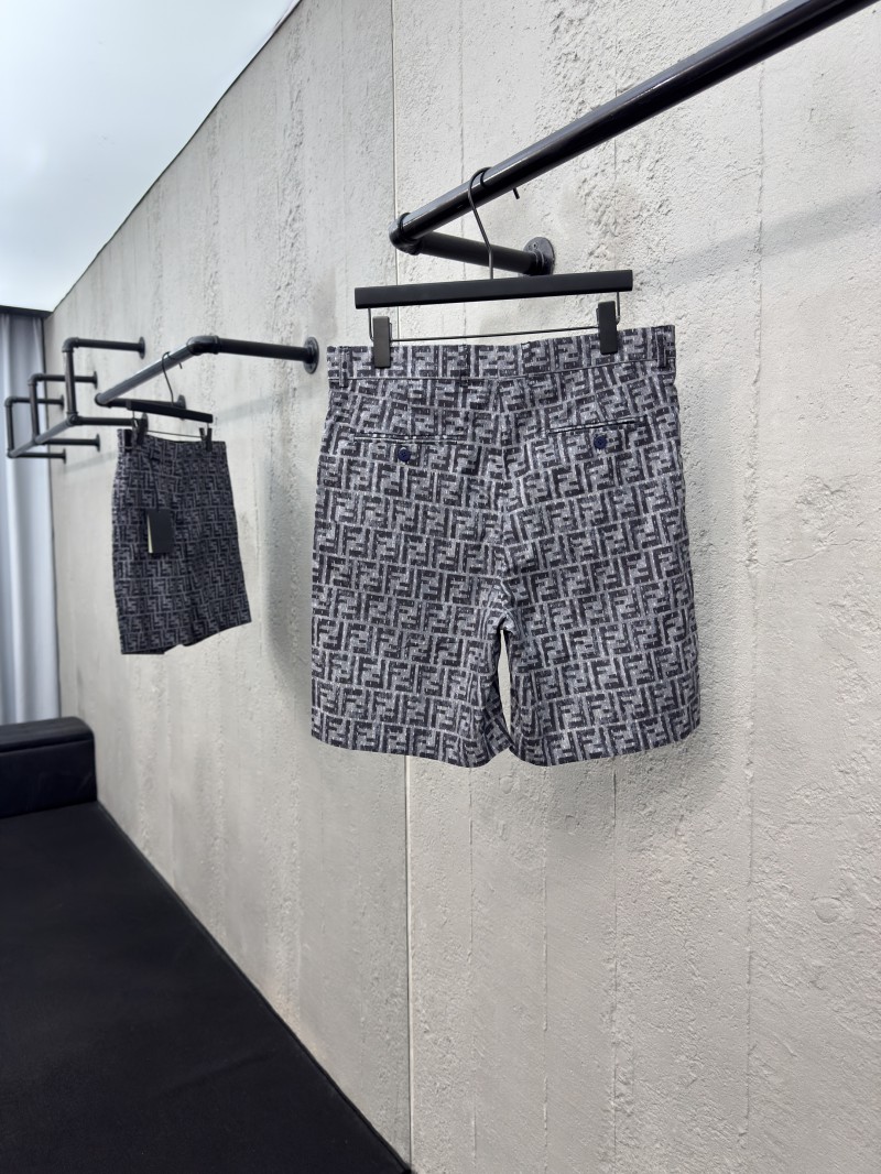 Fendi Full Print FF Denim Shorts 1