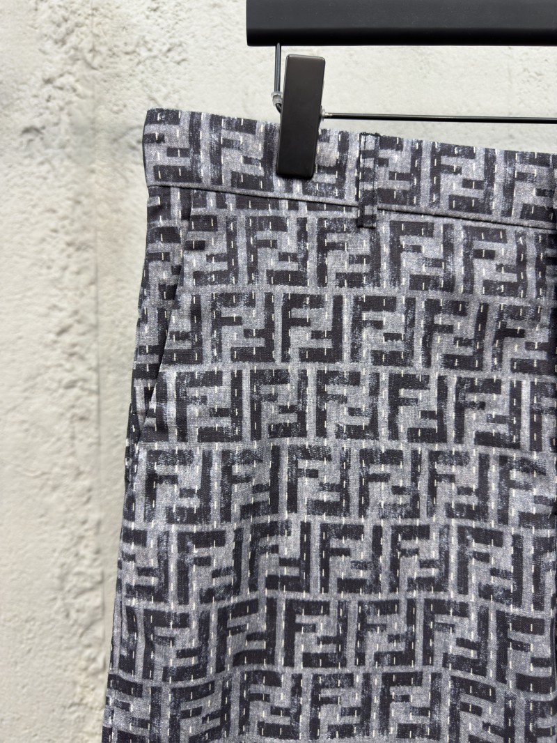 Fendi Full Print FF Denim Shorts 3