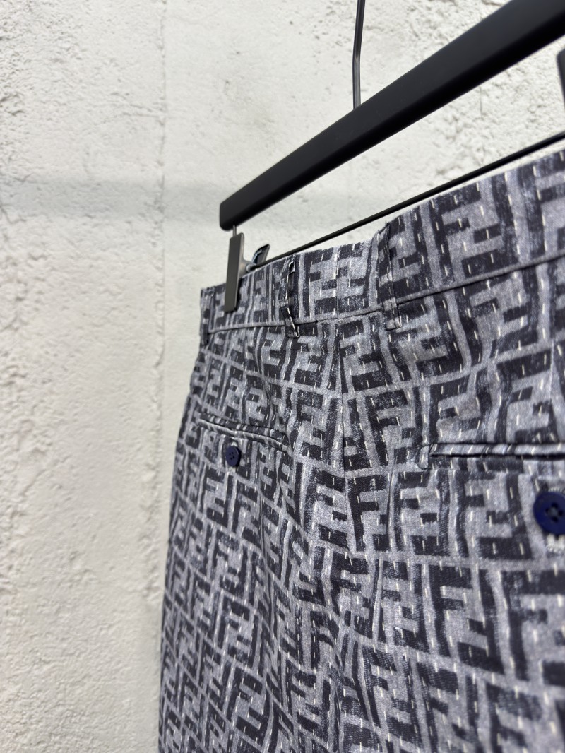 Fendi Full Print FF Denim Shorts 8