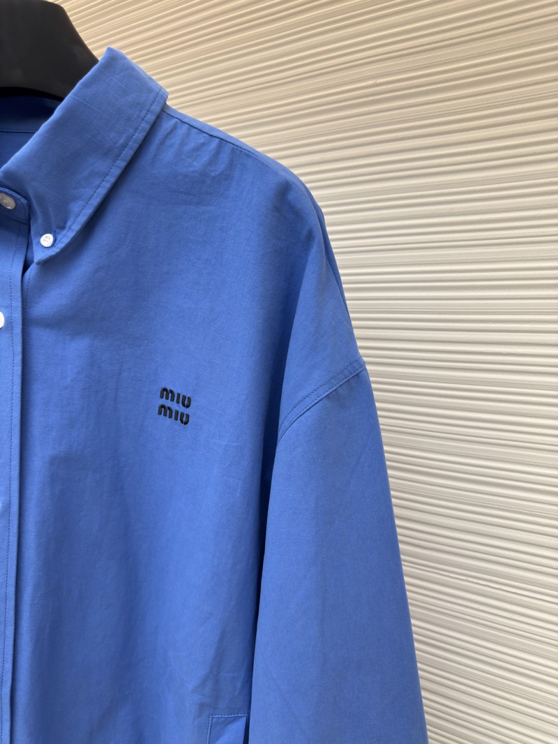 Miu Miu Poplin Textured Waist-Defining Jacket 4