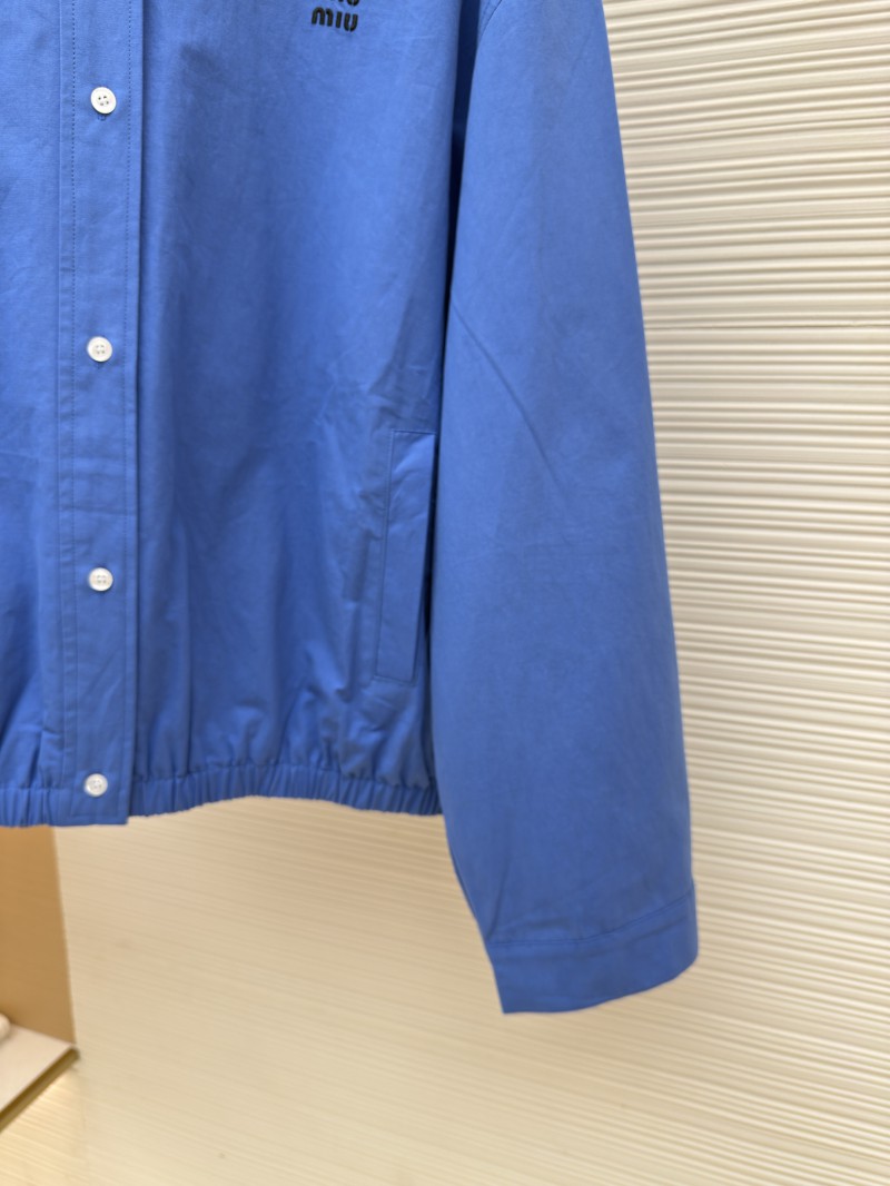 Miu Miu Poplin Textured Waist-Defining Jacket 6