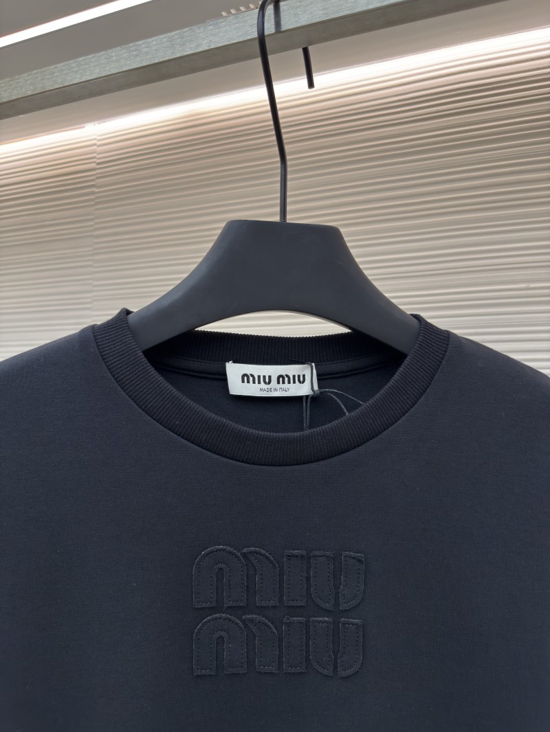 Miu Miu Embroidered Burnout Logo Long Sleeve 2 2